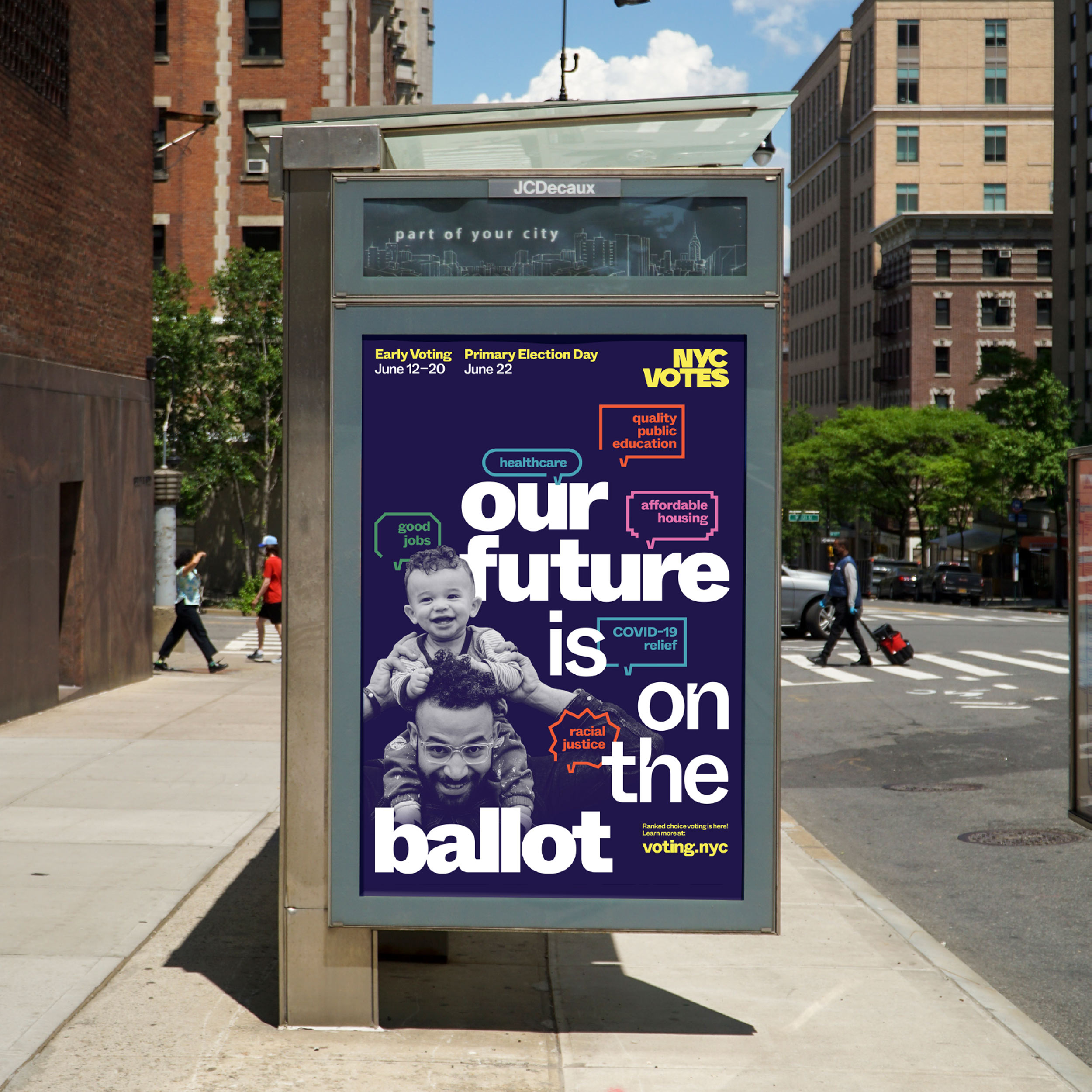 once-future-office-nyc-votes-primary-bus-shelter